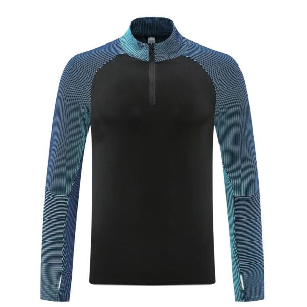 Adult Autumn-Winter Black-Blue Sports Tops