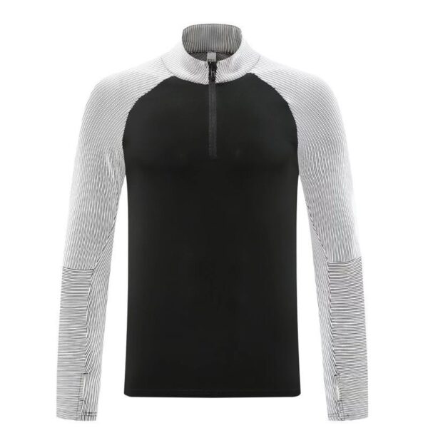Adult Autumn-Winter Black-White Sports Tops