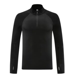 Adult Autumn-Winter Gray-Black Sports Tops
