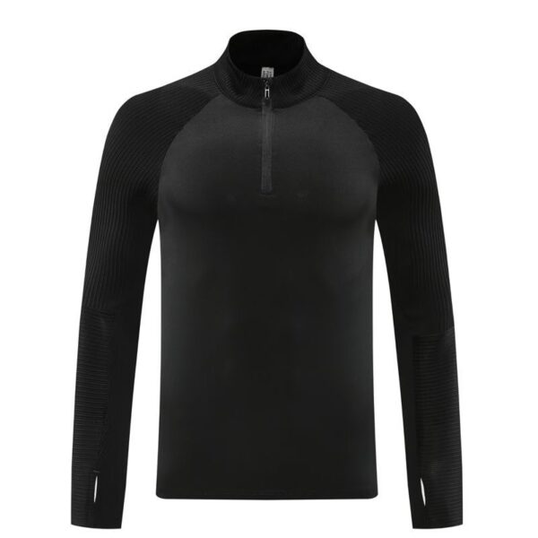 Adult Autumn-Winter Gray-Black Sports Tops