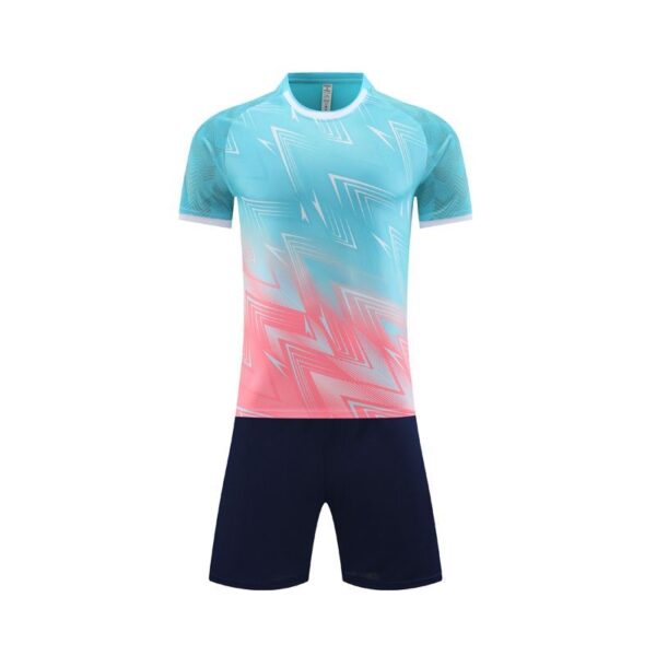 Adult Blue-Black Summer Sports Breathable Badminton Suit
