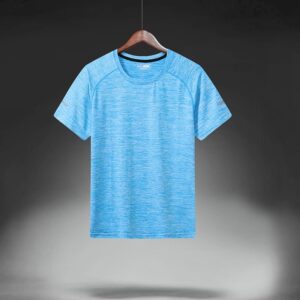 Adult Blue Sports Running Short Sleeved Shirt