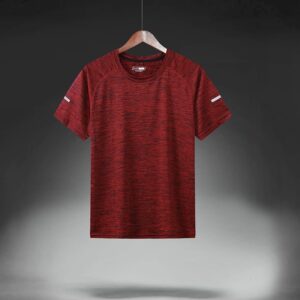 Adult Brown Sports Running Short Sleeved Shirt