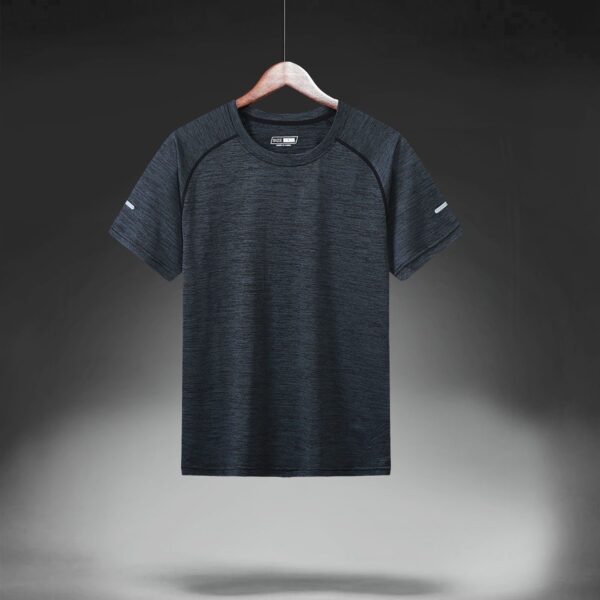 Adult Dark-Blue Sports Running Short Sleeved Shirt