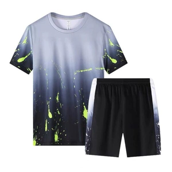 Adult Gray-Black Casual Sportswear Suit