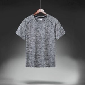 Adult Gray Sports Running Short Sleeved Shirt1 Adult Gray Sports Running Short Sleeved Shirt