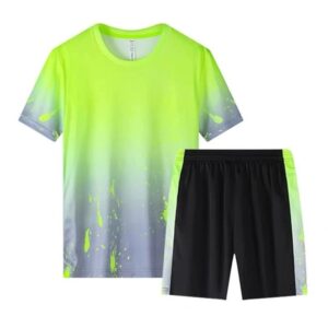 Adult Green-Black Casual Sportswear Suit