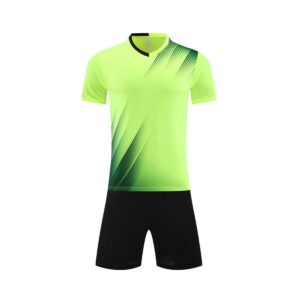 Adult Green-Black Summer Sports Breathable Badminton Suit
