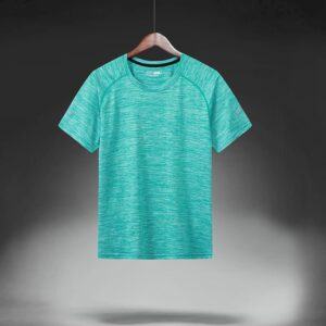 Adult Green Sports Running Short Sleeved Shirt