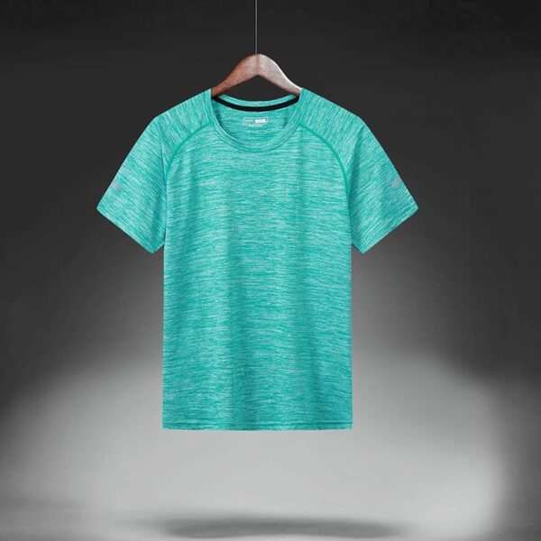 Adult Green Sports Running Short Sleeved Shirt