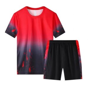 Adult Red-Black Casual Sportswear Suit