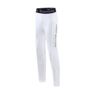 Kids White Training Long Pants