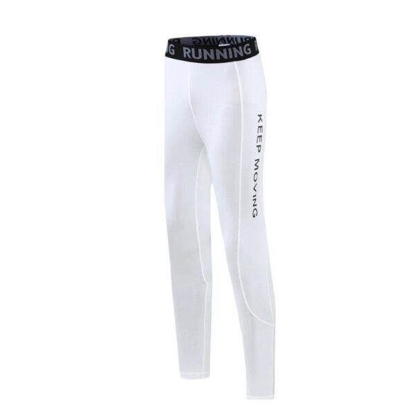 Kids White Training Long Pants