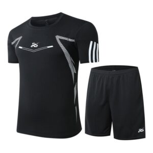 Men's Black Running Fitness Quick-Drying Suit