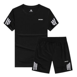 Men's Black Summer Sports Training Suit