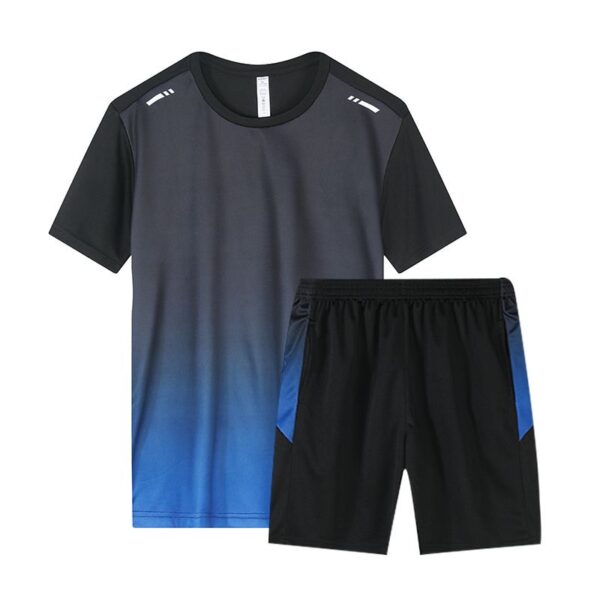 Men's Black Summer Sportswear Short Sleeve Suit