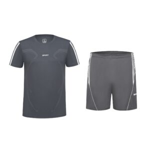 Men's Gray Summer Sports Training Breathable Suit Men's Gray Summer Sports Training Breathable Suit
