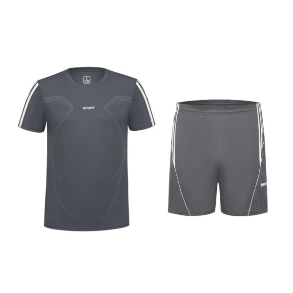 Men's Gray Summer Sports Training Breathable Suit