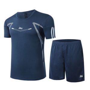Men's Navy-Blue Running Fitness Quick-Drying Suit