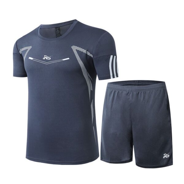 Men's Navy-Blue Running Fitness Quick-Drying Suit